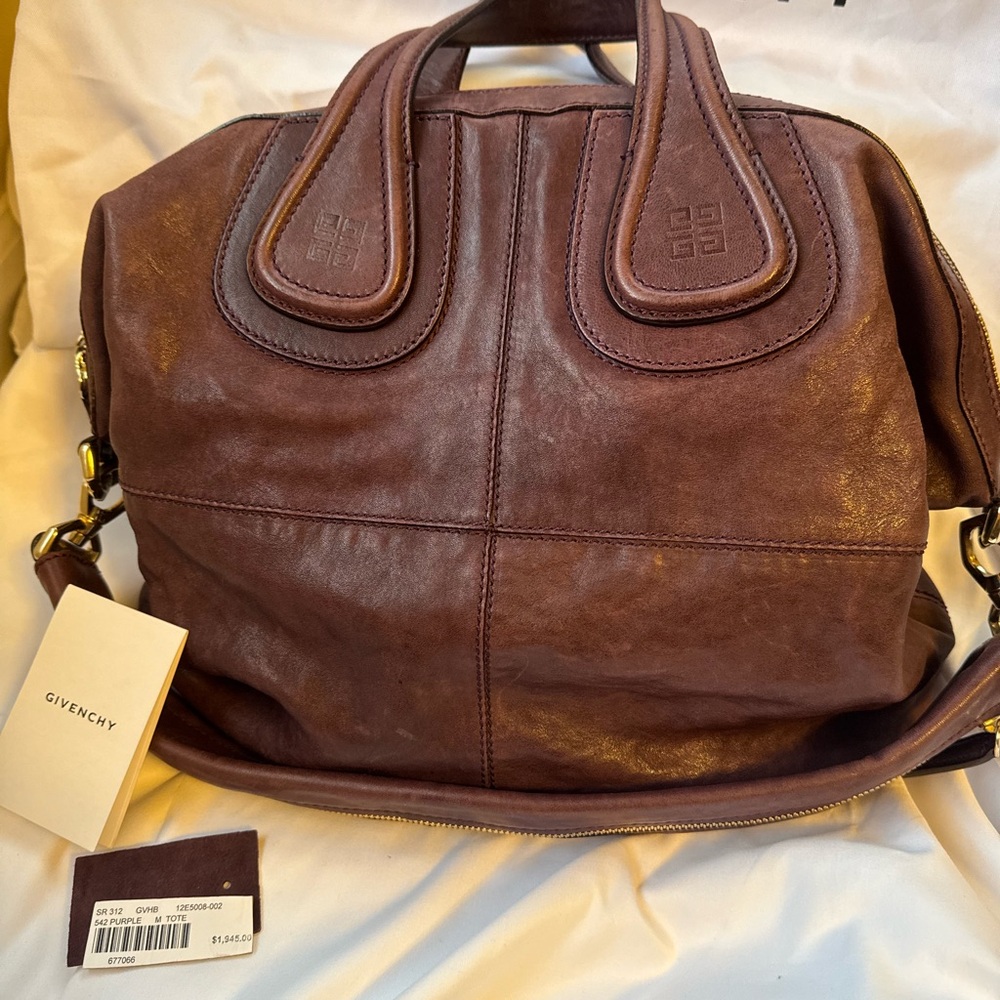 Givenchy Burgundy Leather Tote